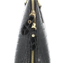 Made in Italy Sac dôme bandoulière femme cuir noir