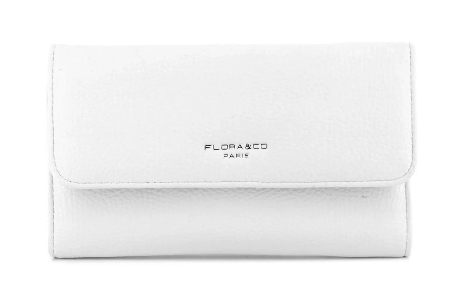 Flora & co Portefeuille chéquier femme souple blanc