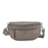 Flora & co Sac banane bandoulière suédine taupe métal