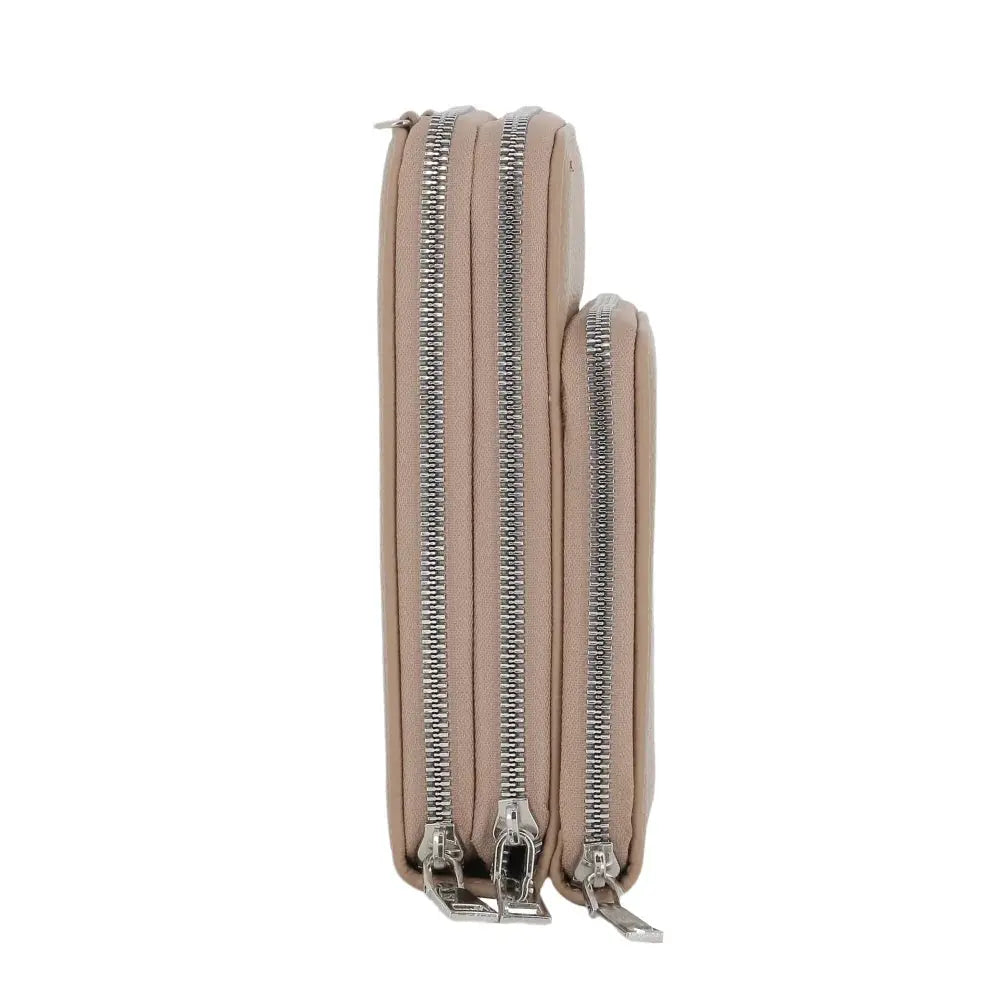 Sac bandoulière téléphone 6.7 Pouces femme beige taupe Flora & co