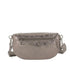 Flora & co Sac banane bandoulière suédine taupe métal