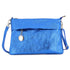 Made in Italy Pochette bandoulière cuir irisé lanière Bleu
