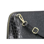 Made in Italy Sac dôme bandoulière femme cuir noir