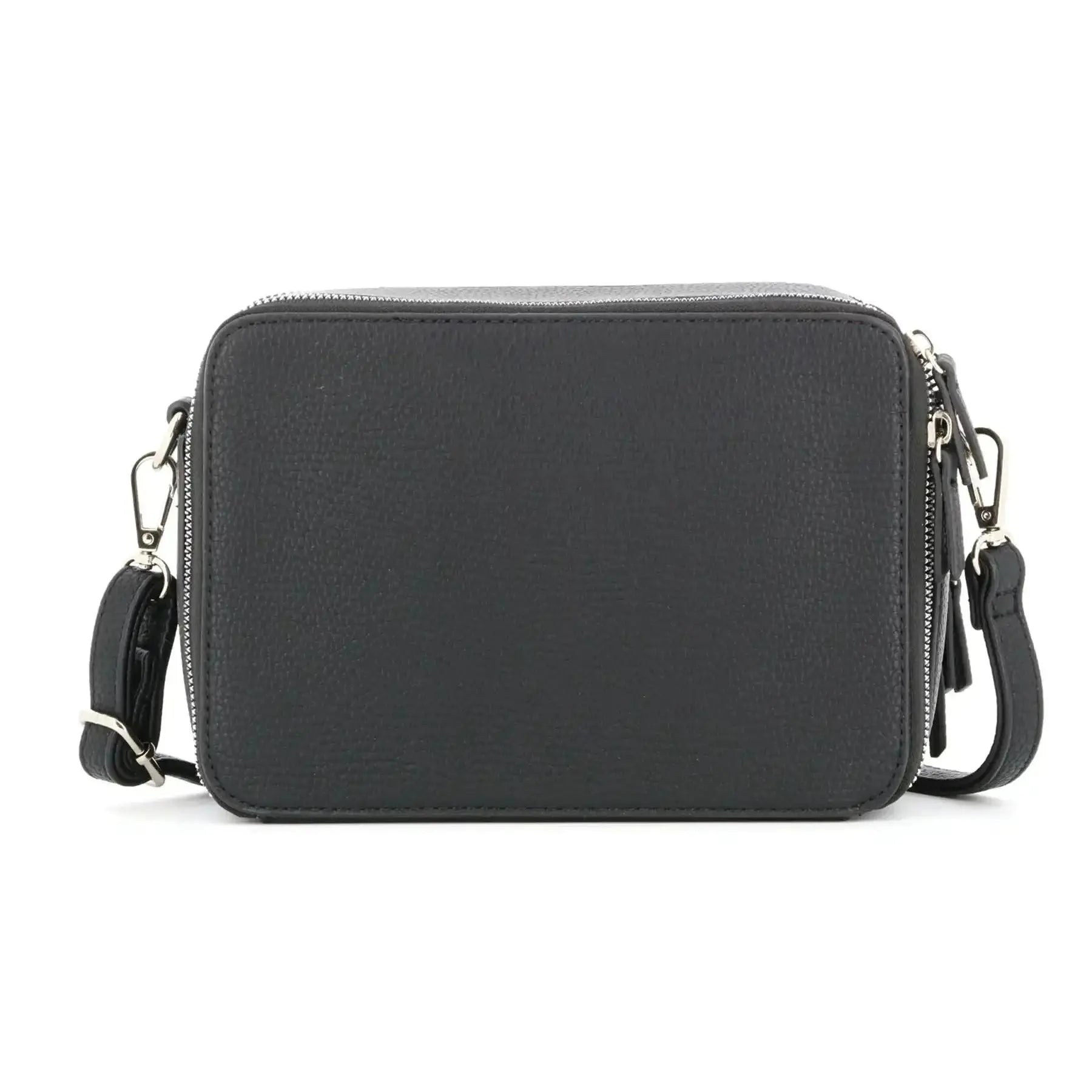 captain lea leather backpack Flora & co | Women's shoulder camera bag 2 zip Black