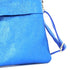 Made in Italy Pochette bandoulière cuir irisé lanière Bleu