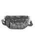 Flora & co Sac banane bandoulière suédine gris argent