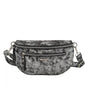 Flora & co Sac banane bandoulière suédine gris argent