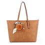 Sac cabas femme similicuir camel - vue principale | Flora & co