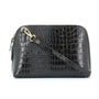 Made in Italy Sac dôme bandoulière femme cuir noir