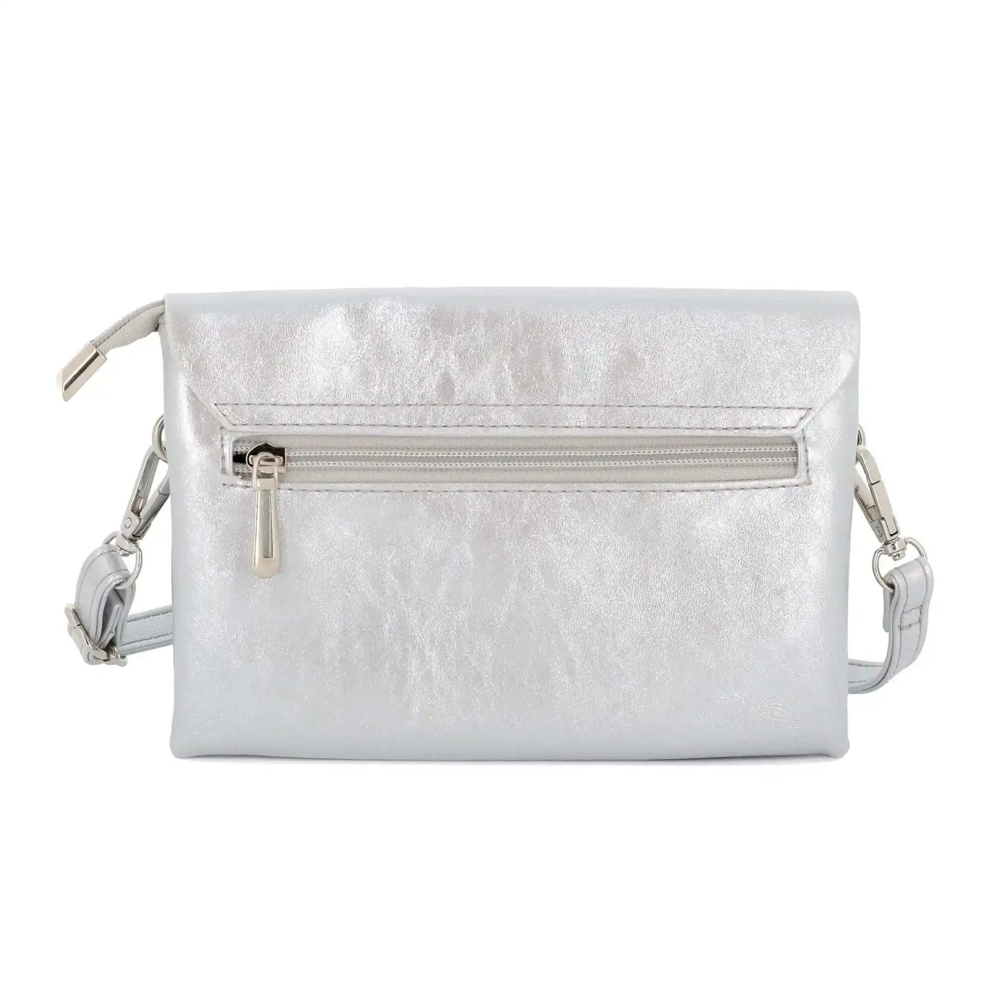 Flora & co Sac bandoulière femme irisé souple argent