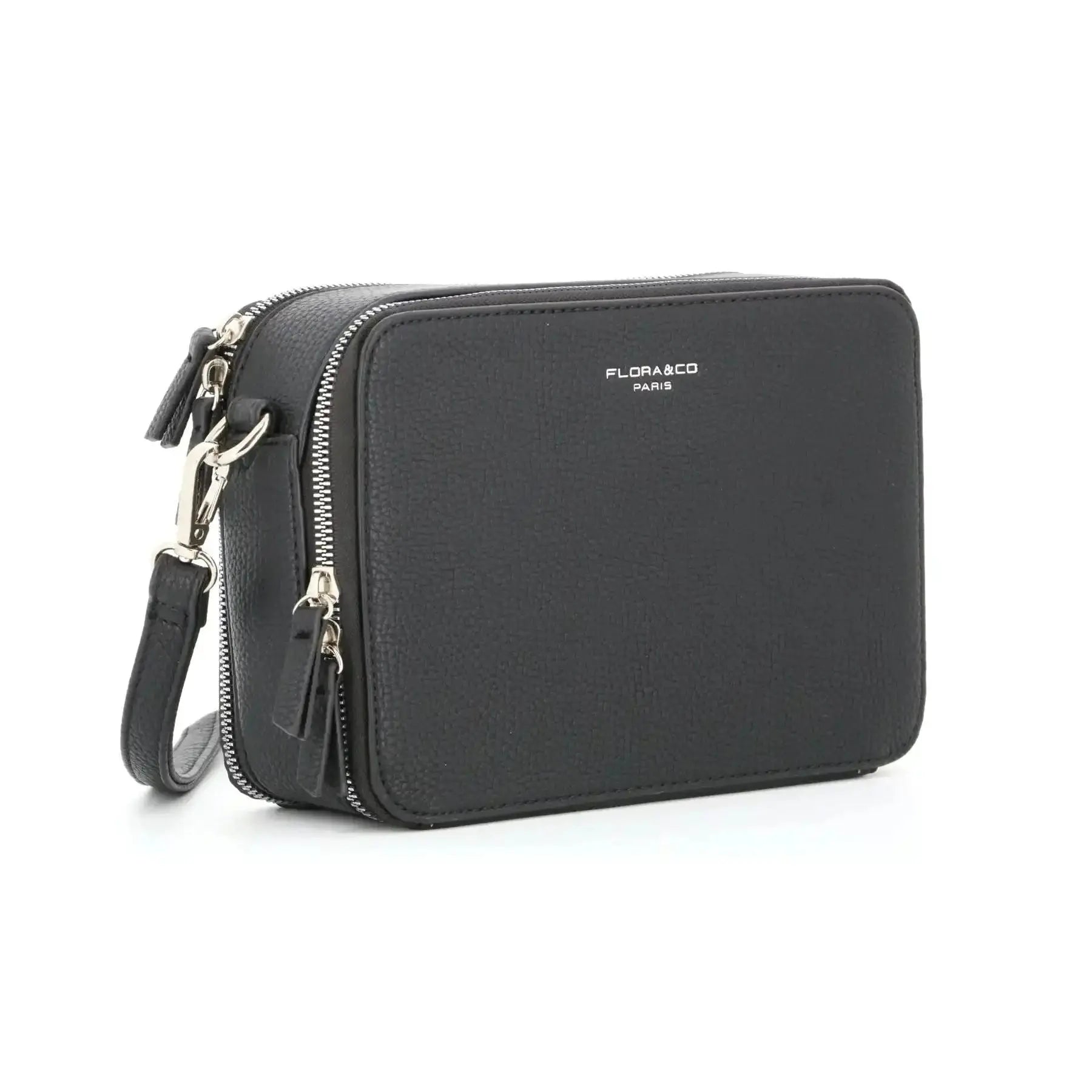 Flora & co Sac caméra bandoulière femme 2 poches noir