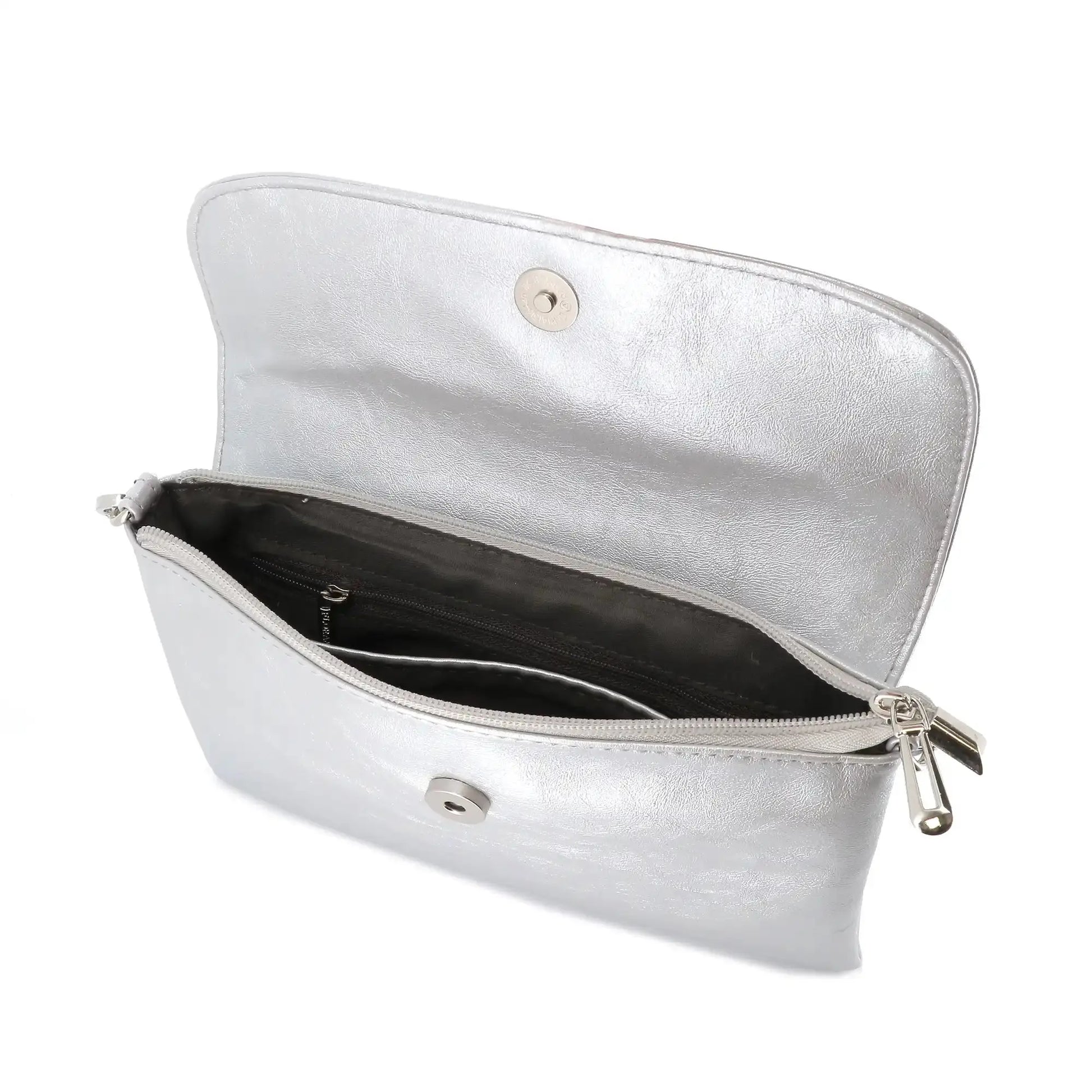 Flora & co Sac bandoulière pochette femme irisé argent