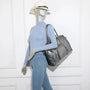 Grand sac à main bowling irisé gris argent - Crocochic