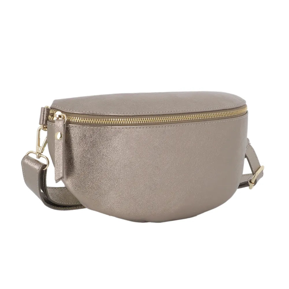 Sac banane cuir brillant fantasie Taupe other image 2