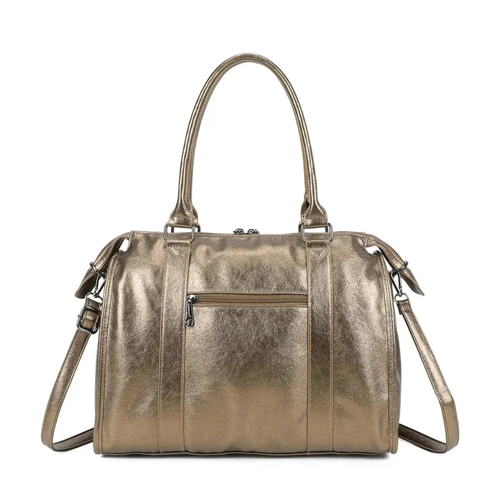 Grand sac à main bowling irisé bronze