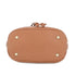 Made in Italy Sac seau à bandoulière femme cuir camel