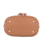 Made in Italy Sac seau à bandoulière femme cuir camel