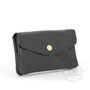 Portefeuille mi-long cuir suédé grainé 05C Noir - Crocochic