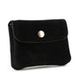 Vue 1 du Petit porte-monnaie cartes cuir suède Noir par Made in Italy.