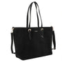 Vue 1 du Grand sac cabas daim femme format A4 Noir en cuir synthetique par Flora & co.