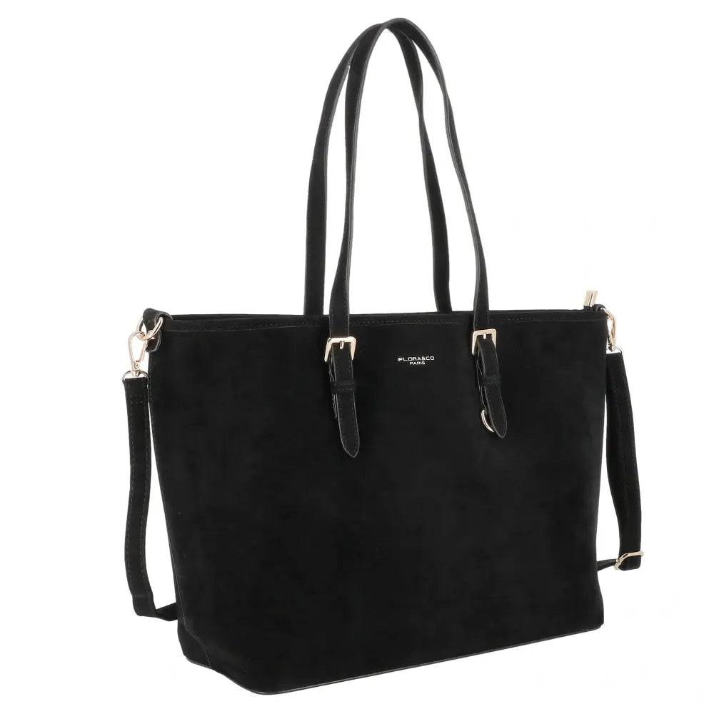Grand sac cabas daim femme format A4 Noir other image 2
