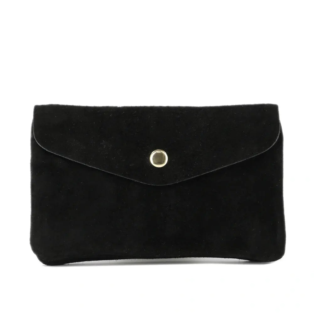 Grand portefeuille cuir suède compatible passeport Noir other image 2