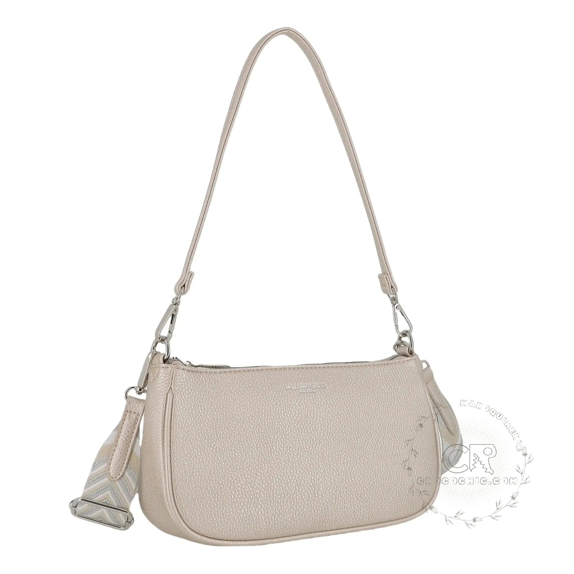 Flora & co Sac baguette avec bandoulière Ivoire