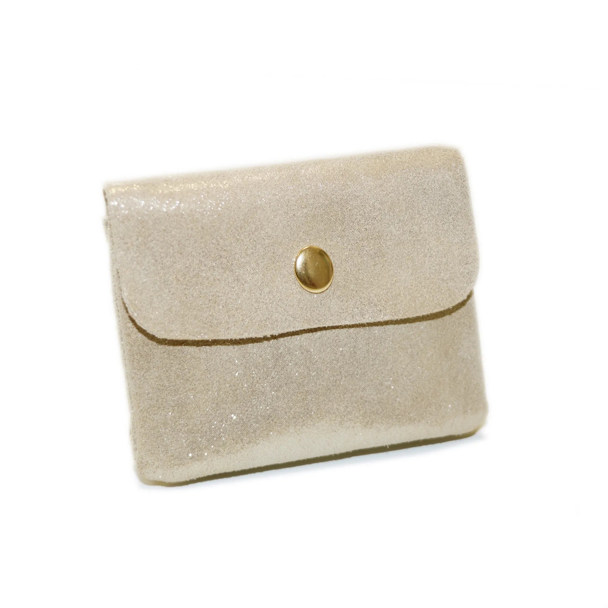 Porte-monnaie femme cuir daim irisé 044 beige - Crocochic