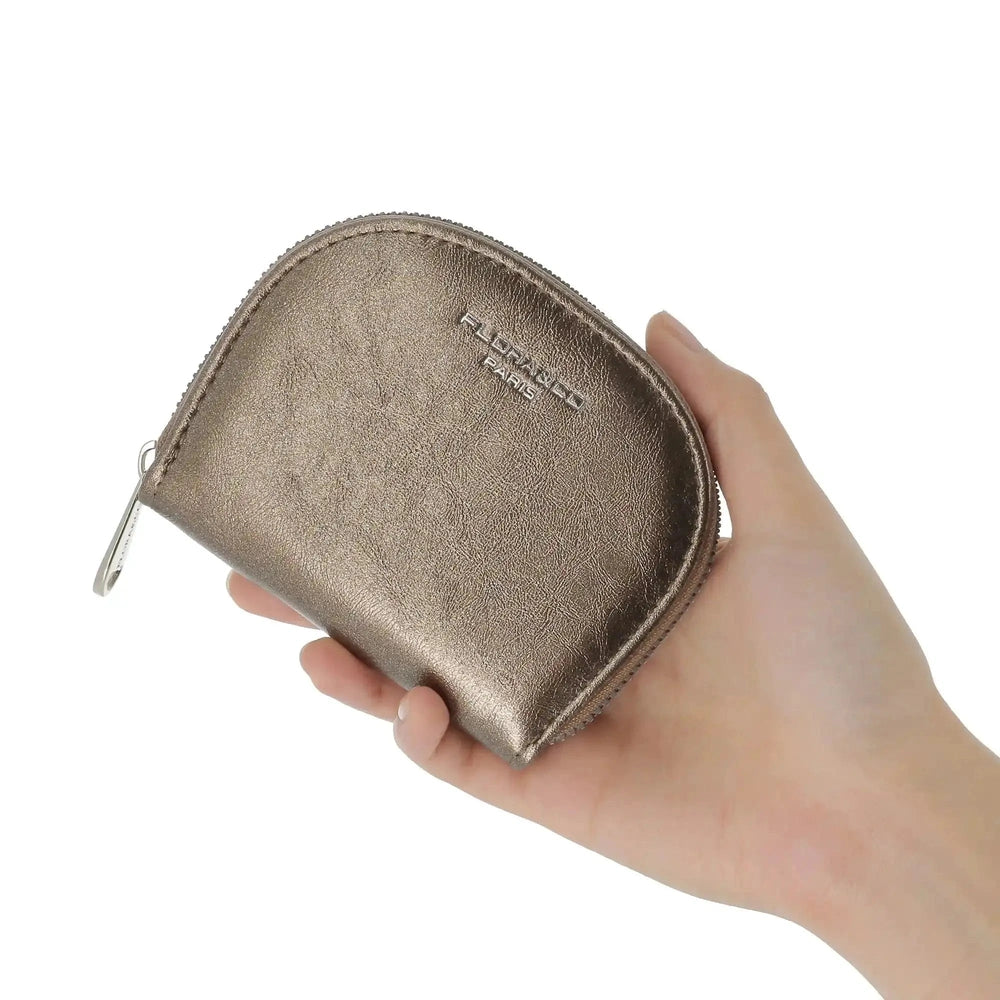 Flora & co Porte-cartes femme 11 emplacements marron métal