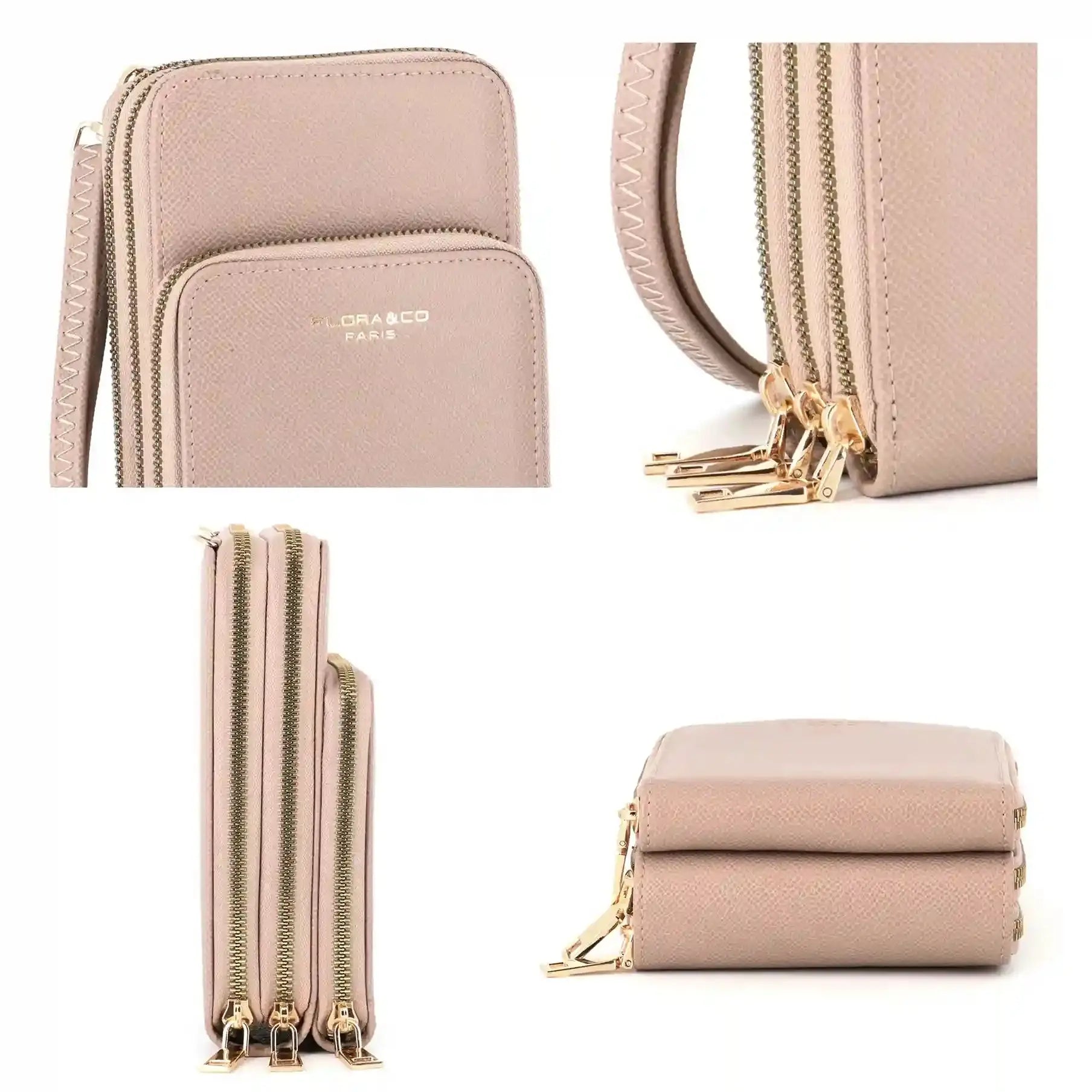Sac bandoulière pochette téléphone 6.7 pouces Taupe Clair