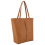 Sac cabas femme cuir véritable camel - vue 2 | Made in Italy