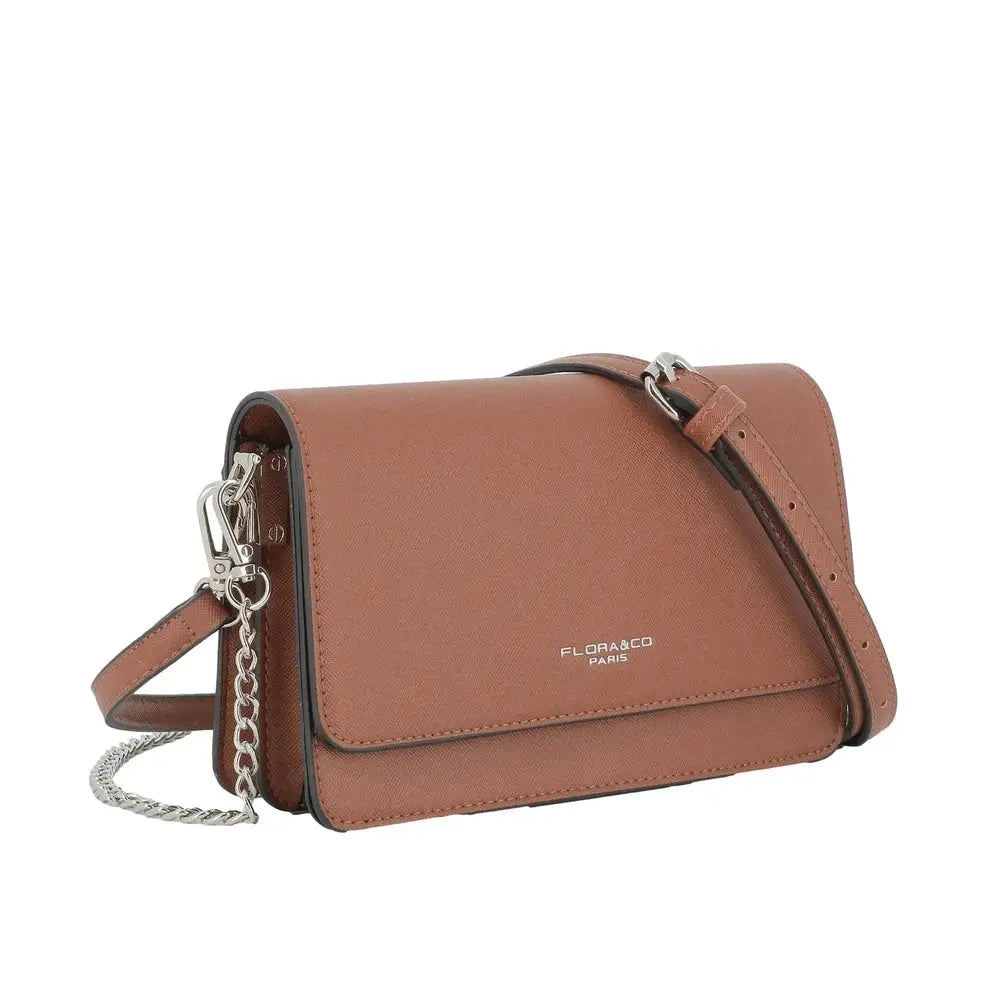 Flora & co Sac bandoulière chaîne femme Camel