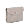 Flora & co Porte-monnaie femme court suède irisé Noir Taupe Métal