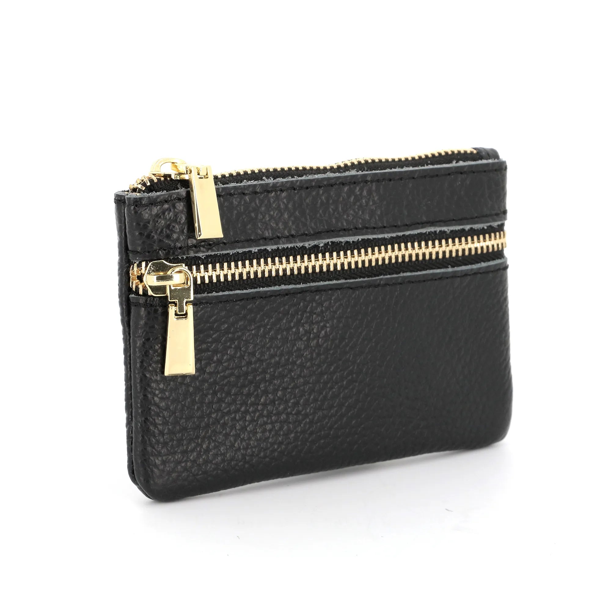 Porte-Monnaie pochette cuir grainé femme Noir other image 2