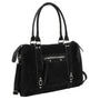 Vue 1 du Grand sac cabas bowling effet daim Noir en cuir synthetique par Flora & co.