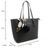 Gallantry Sac cabas femme a4 pompon fourlard noir