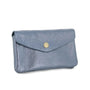 Portefeuille pochette passeport cuir irisé Bleu - Crocochic