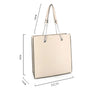Sac cabas femme similicuir beige - vue 3 | Crocochic