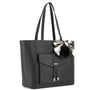 Sac cabas femme cuir synthétique noir - vue 2 | Flora & co
