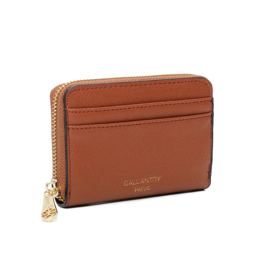 Portefeuille porte-monnaie femme française marron