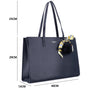 Sac cabas femme cuir synthétique bleu - vue 2 | Flora & co