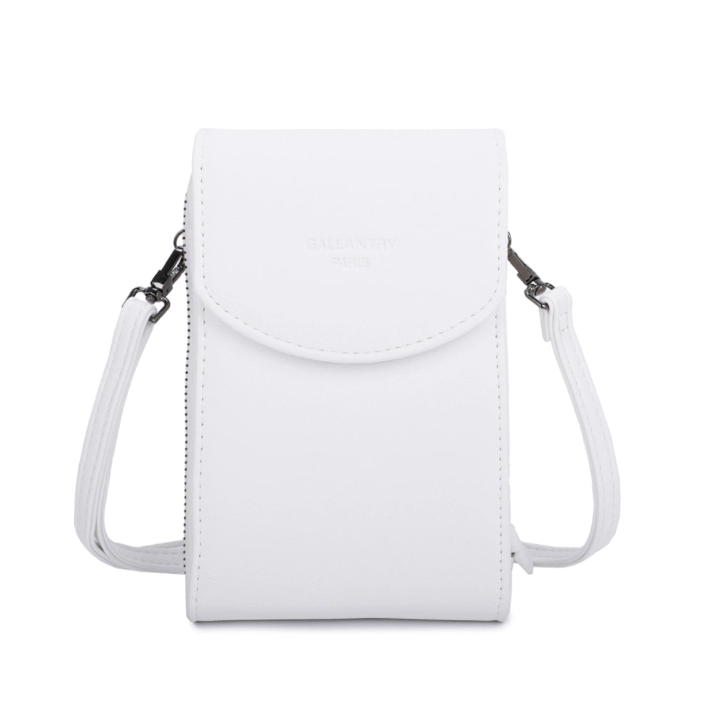 Pochette téléphone bandoulière femme blanc Gallantry