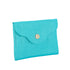 Porte-monnaie cuir irisé femme ultra fin Cyan - Crocochic