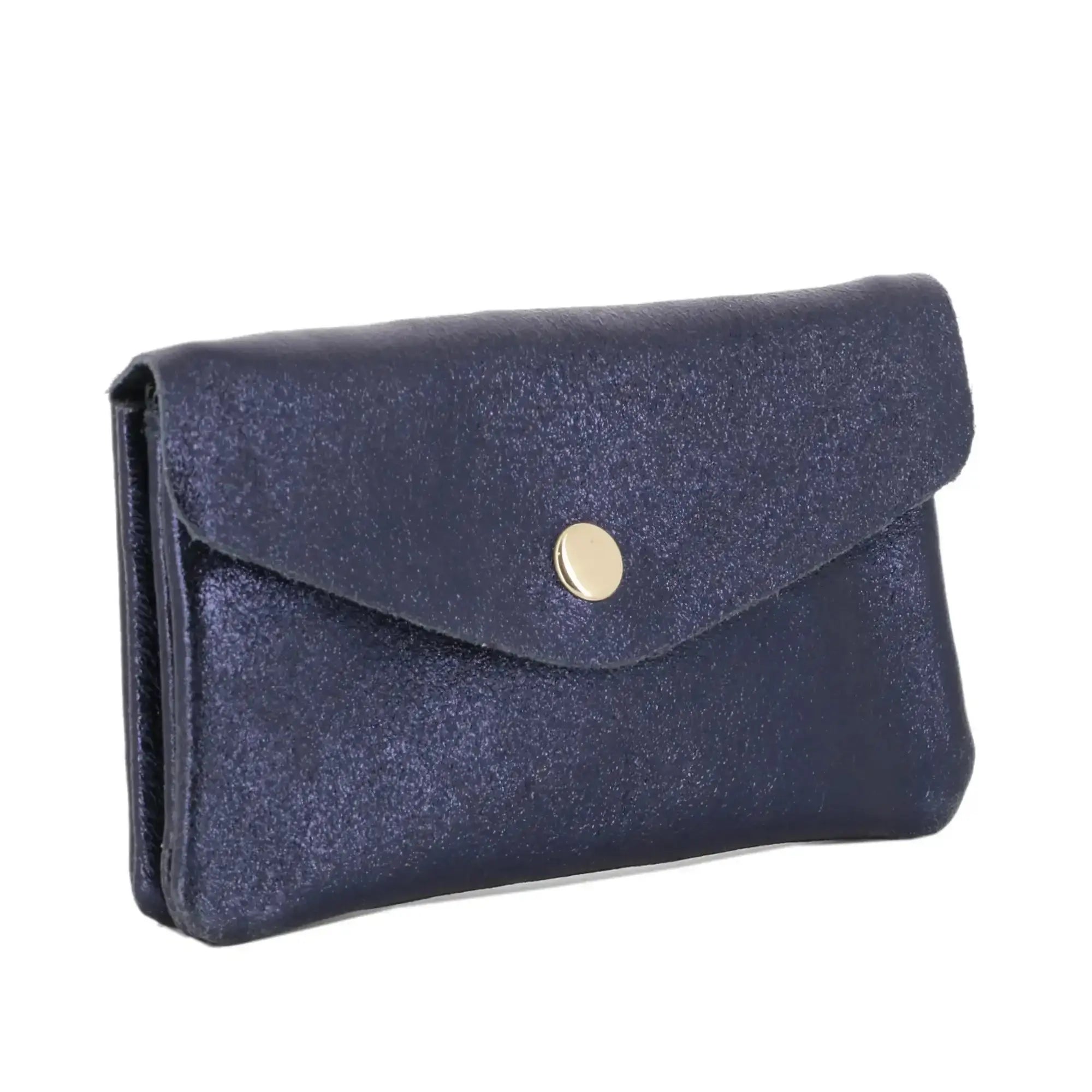 Portefeuille pochette passeport cuir isiré Bleu Marine other image 2