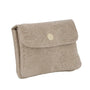 Vue 1 du Porte-monnaie court cuir suède embossé 041FL Taupe par Made in Italy.