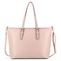 Vue 1 du Grand sac à main cours femme taupe en cuir synthétique par Flora & co.