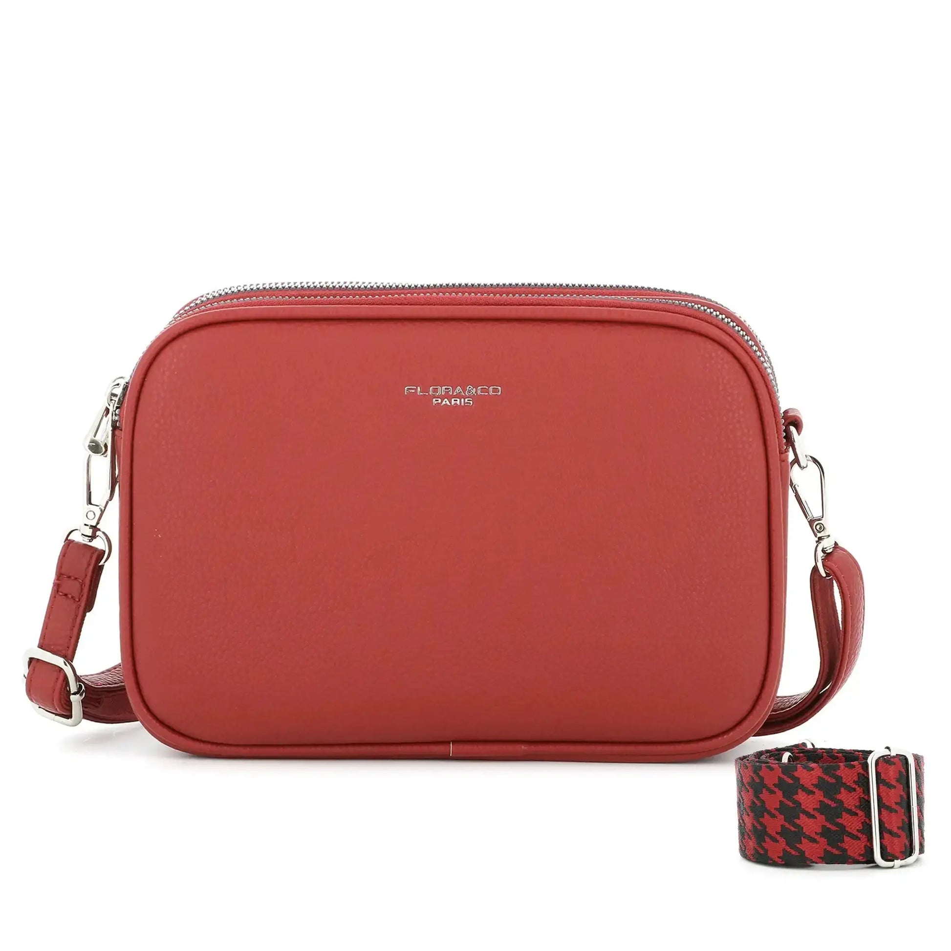 Flora & co Sac bandoulières femme multipoches rouge
