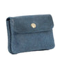 Vue 1 du Porte-monnaie court cuir suède embossé 041FL Bleu par Made in Italy.
