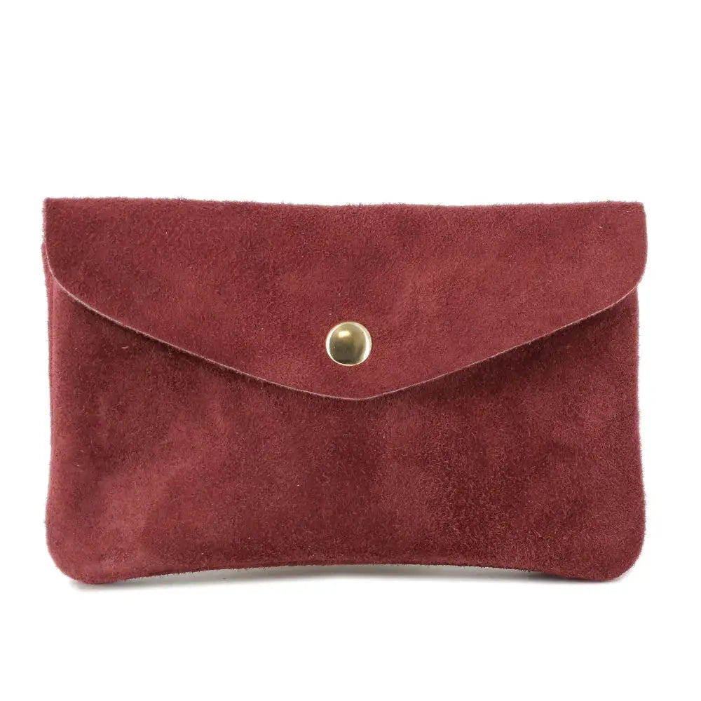 Grand portefeuille cuir suède compatible passeport Bordeaux other image 2