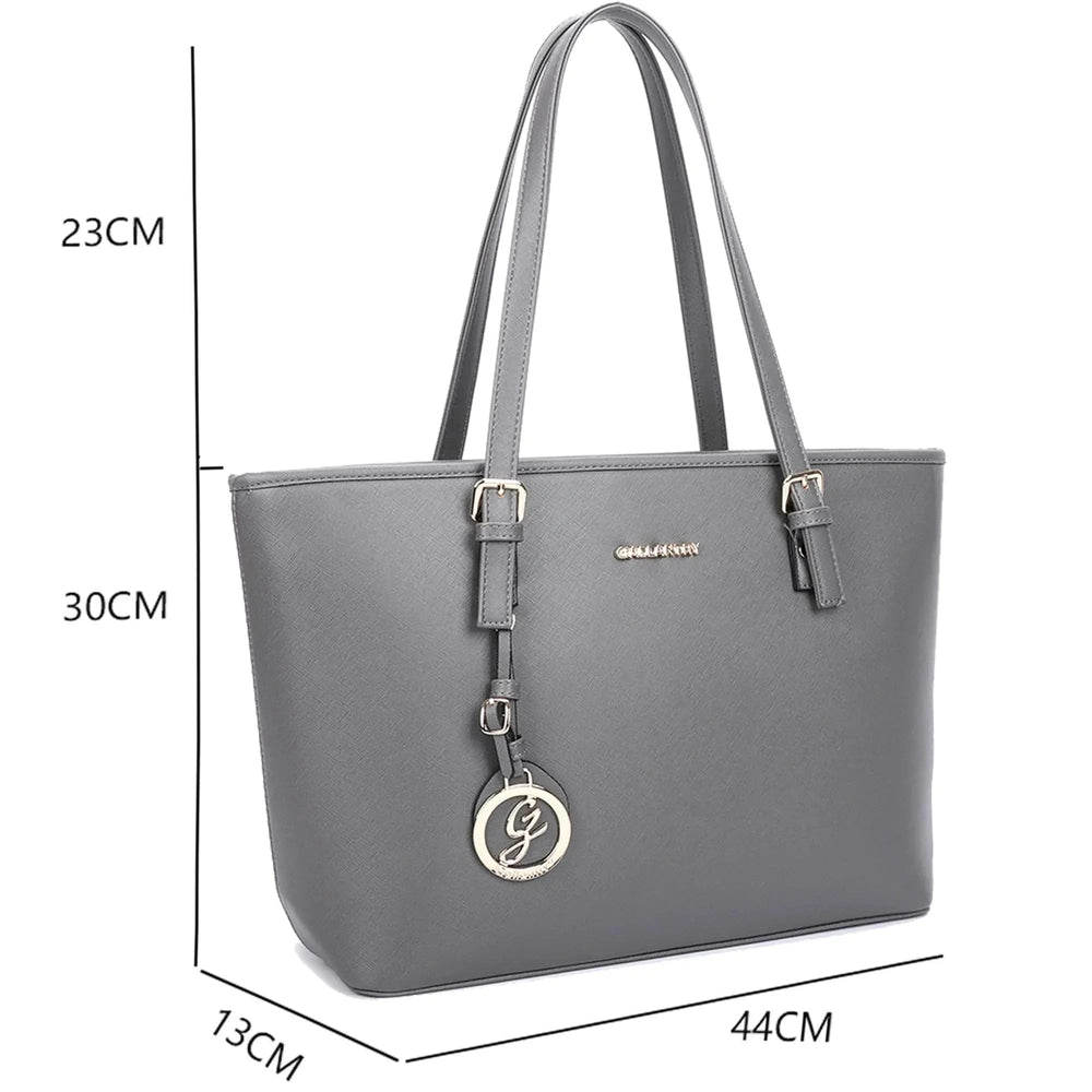 Gallantry Sac à main femme fourre-tout xl gris foncé
